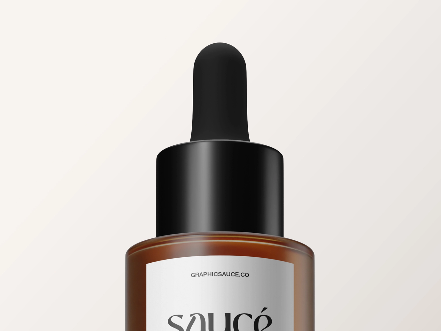 Frosted Glass Dropper Mockup Low Angle View