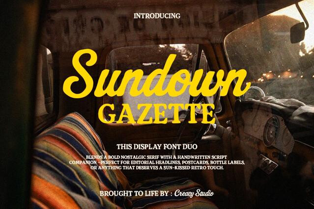 Sundown Gazette – Vintage Display Font