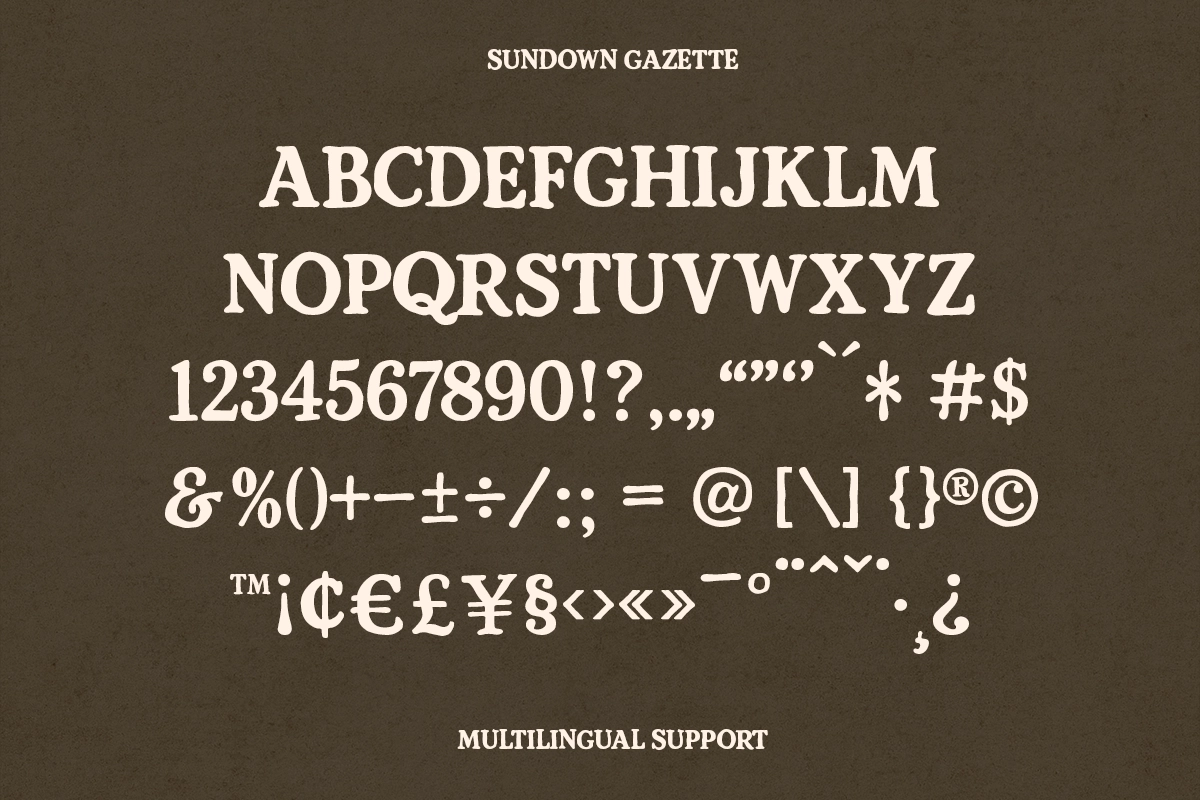 Sundown Gazette – Vintage Display Font