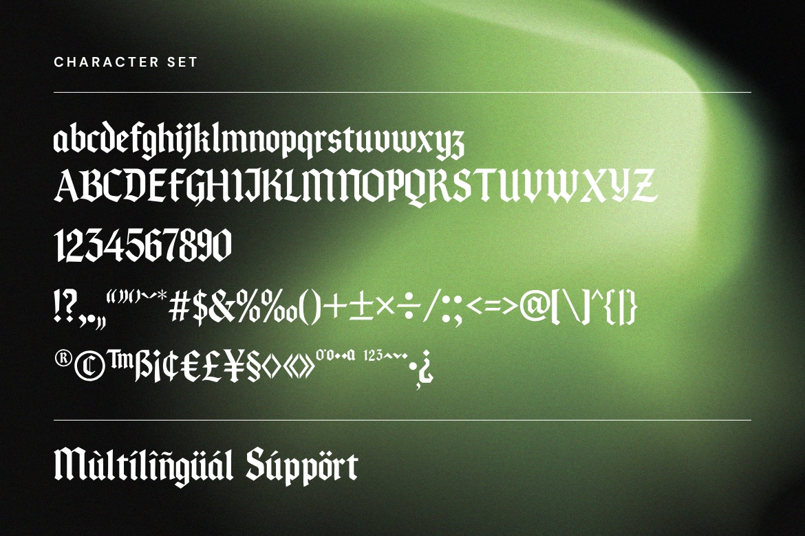 Velthoven Black – Modern Blackletter