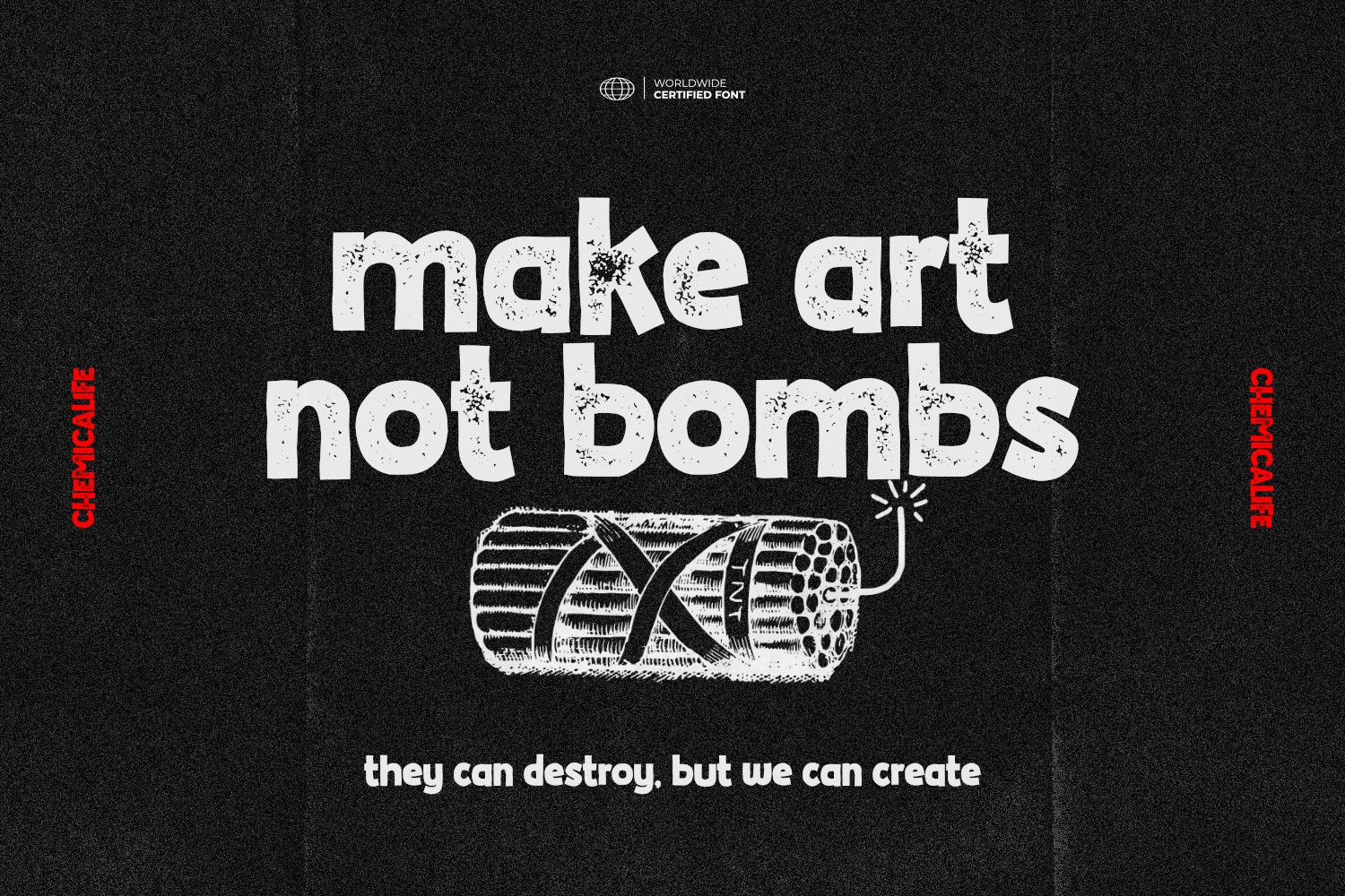 Chemicalife - Handdrawn Letterpress Font