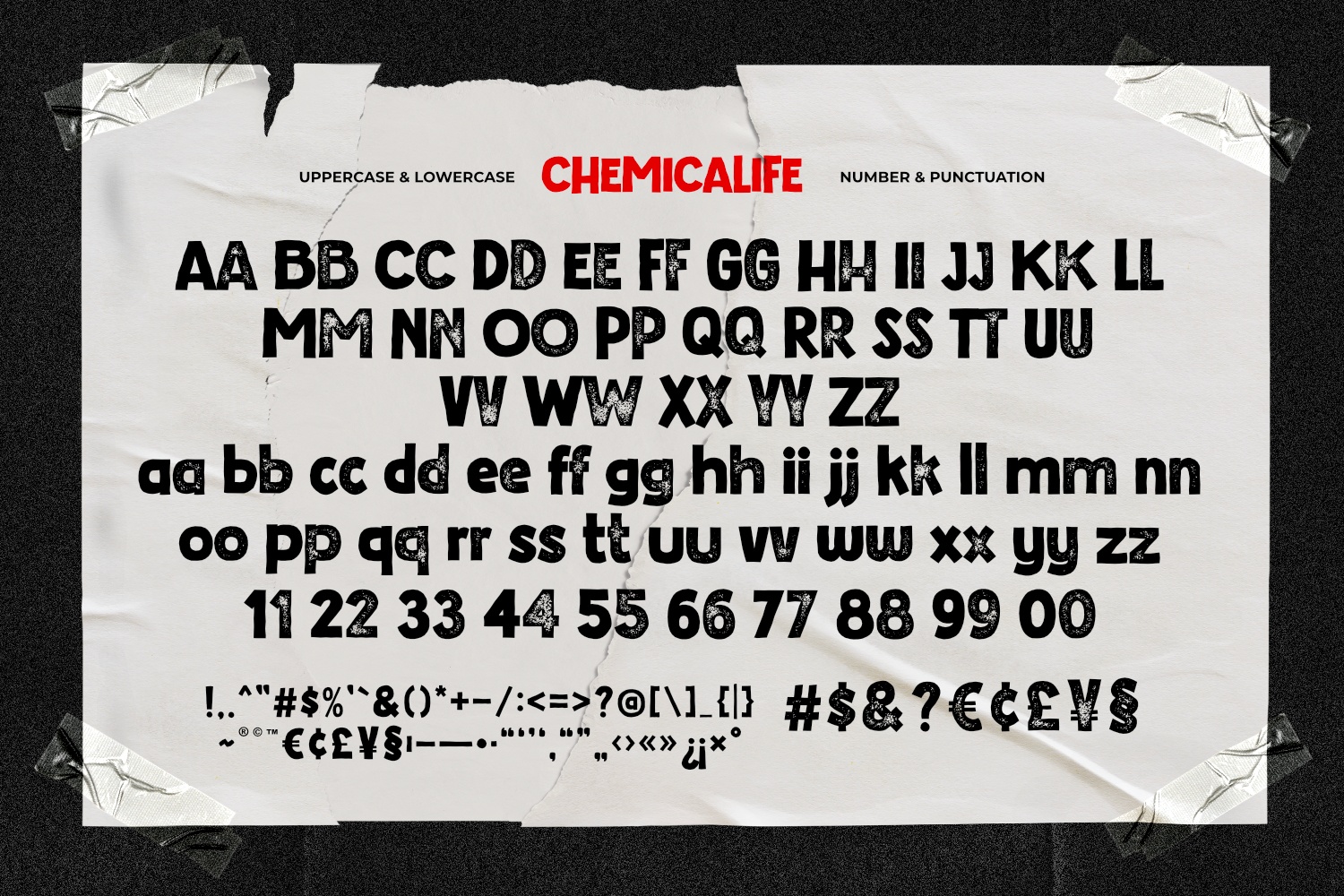 Chemicalife - Handdrawn Letterpress Font