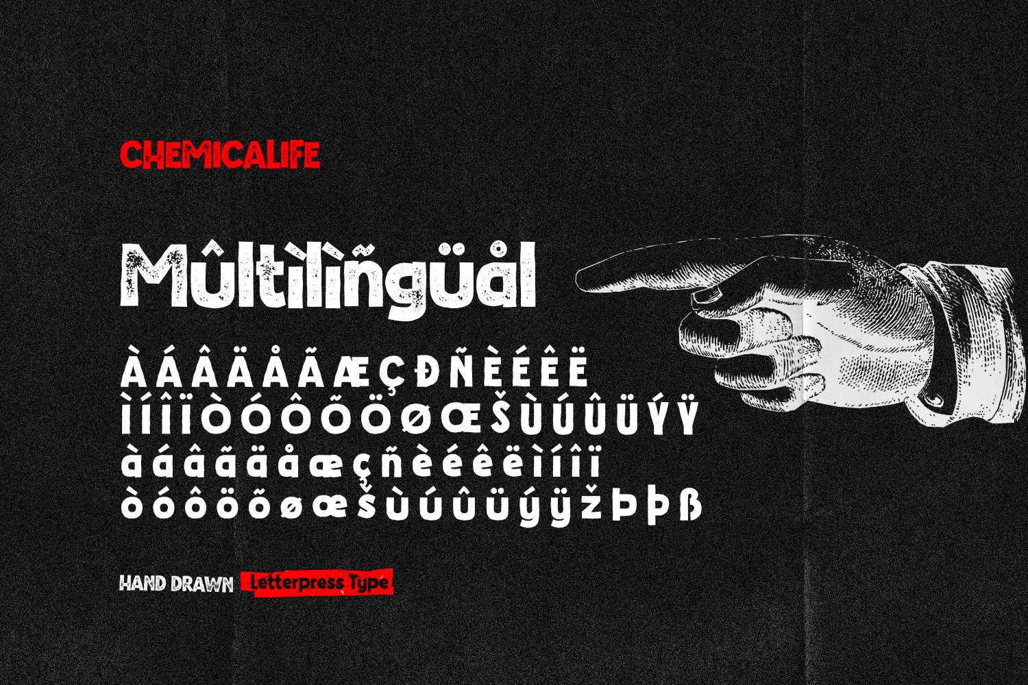 Chemicalife - Handdrawn Letterpress Font