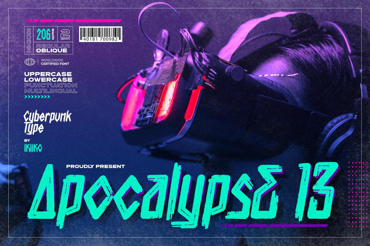 Apocalypse 13 - Cyberpunk Font