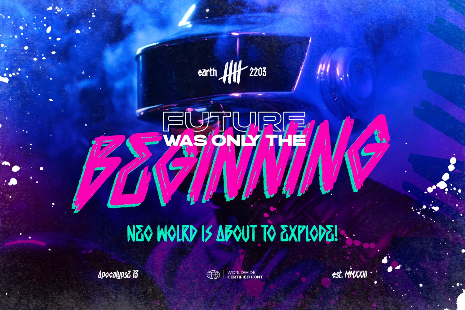 Apocalypse 13 - Cyberpunk Font