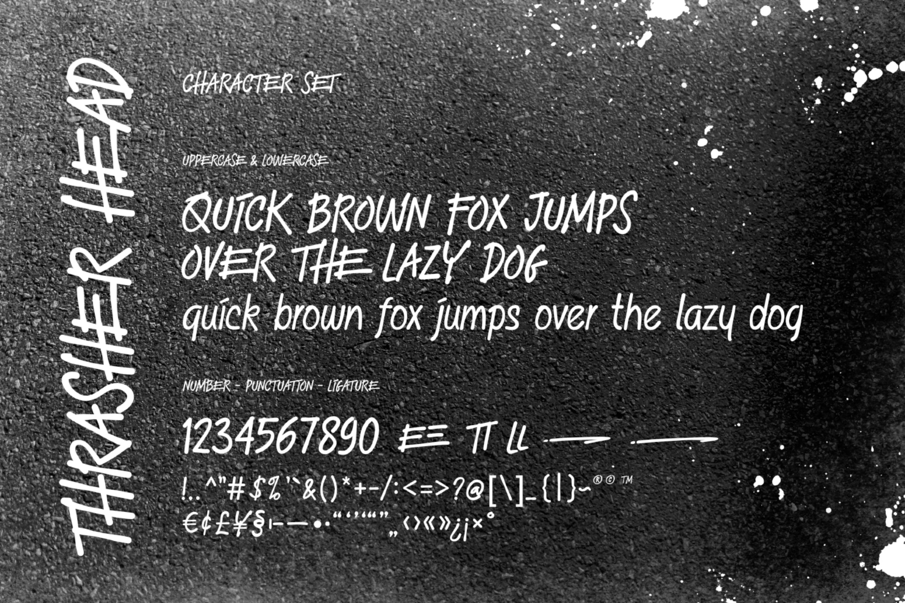 Thrasher Head - Rough Handwriting Font