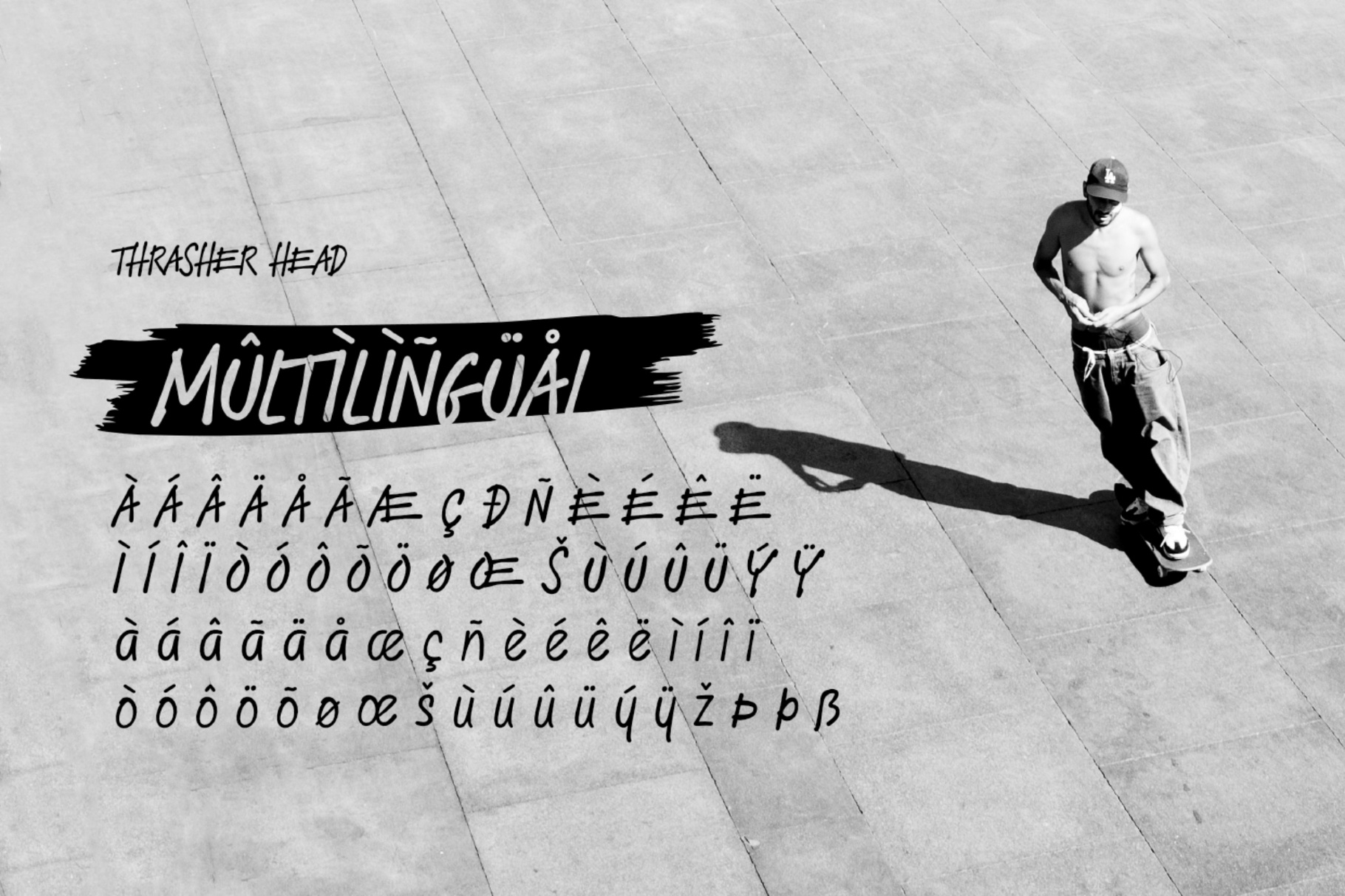 Thrasher Head - Rough Handwriting Font