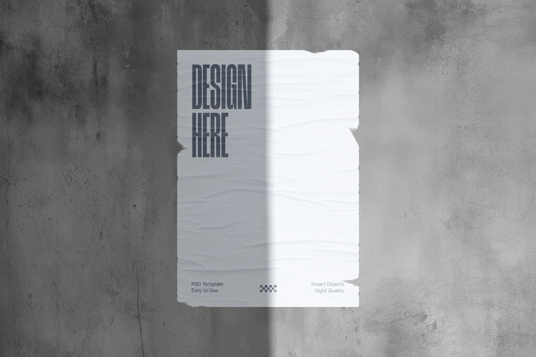 Rugged Wall Poster Mockup