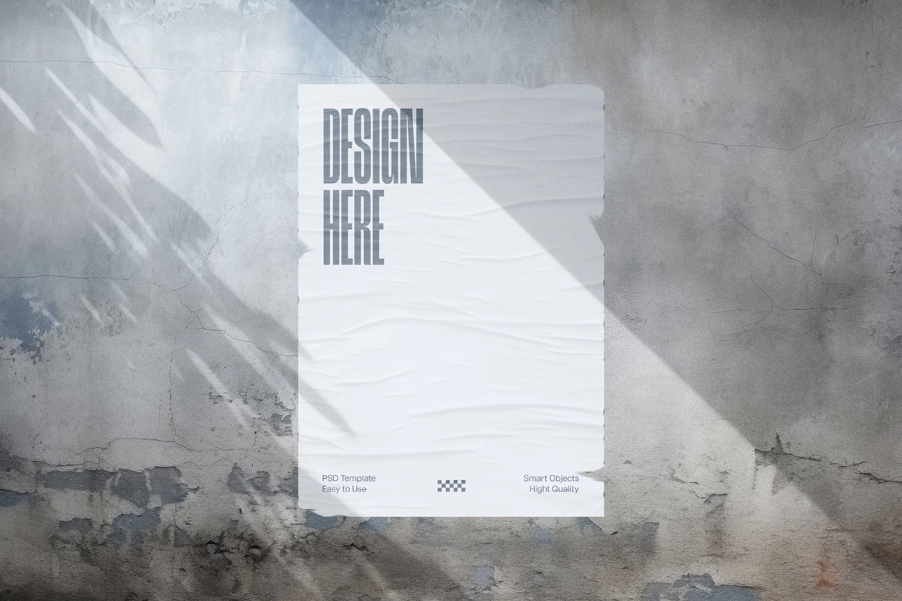 Peeling Paint Wall Poster Mockup