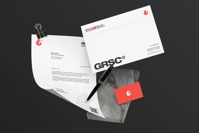 Letterhead Business Card with Marble Mockup Flying