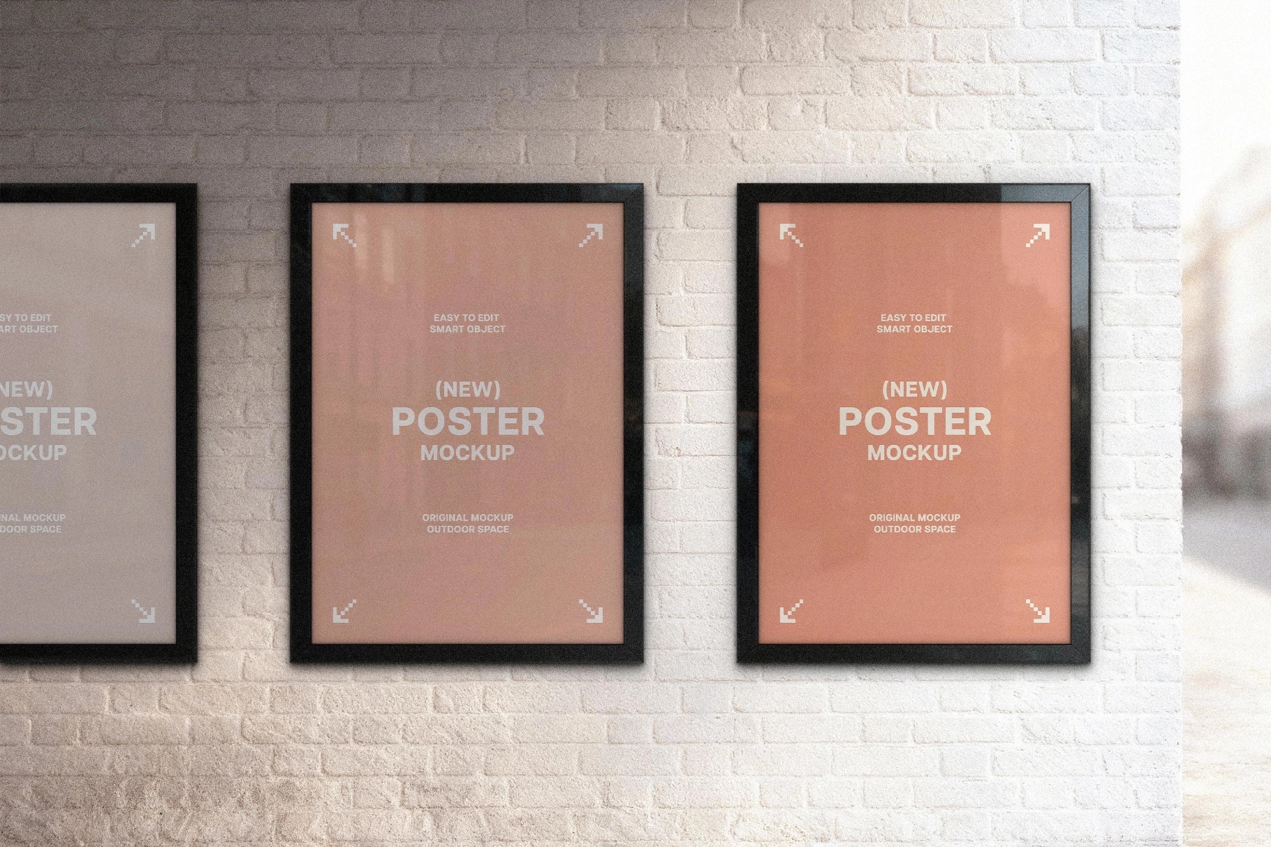 City Street Framed Poster Mockup