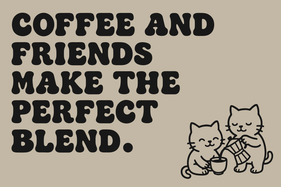 Pawcinno – Playful Retro Bubble Font