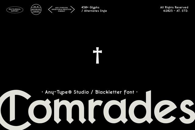 Comrades Blackletter Font