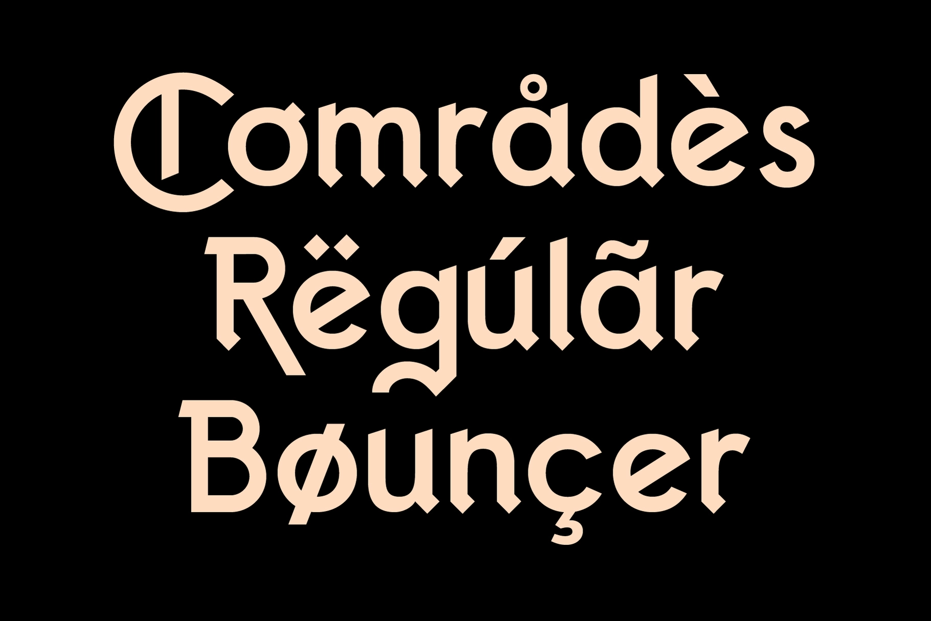 Comrades Blackletter Font