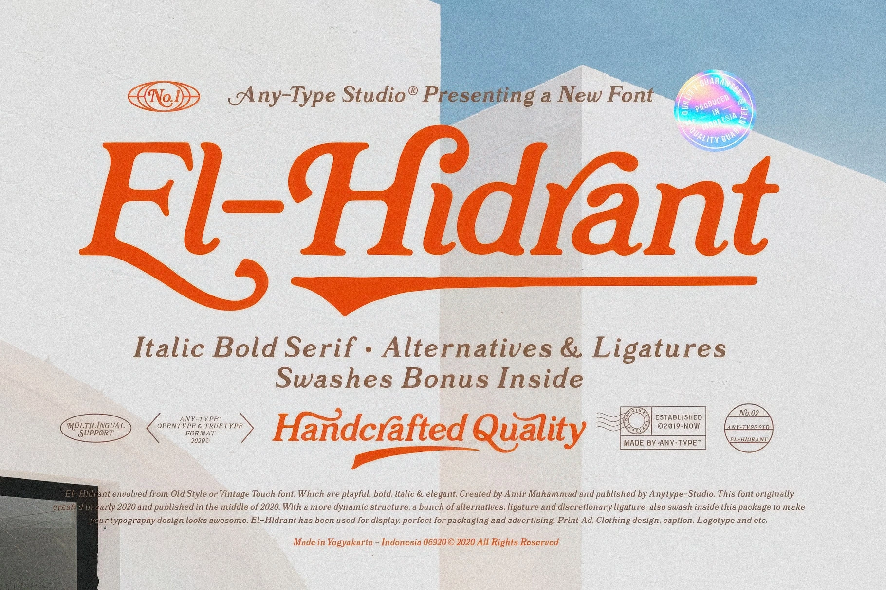 El-Hidrant: Serif Font With Swashes