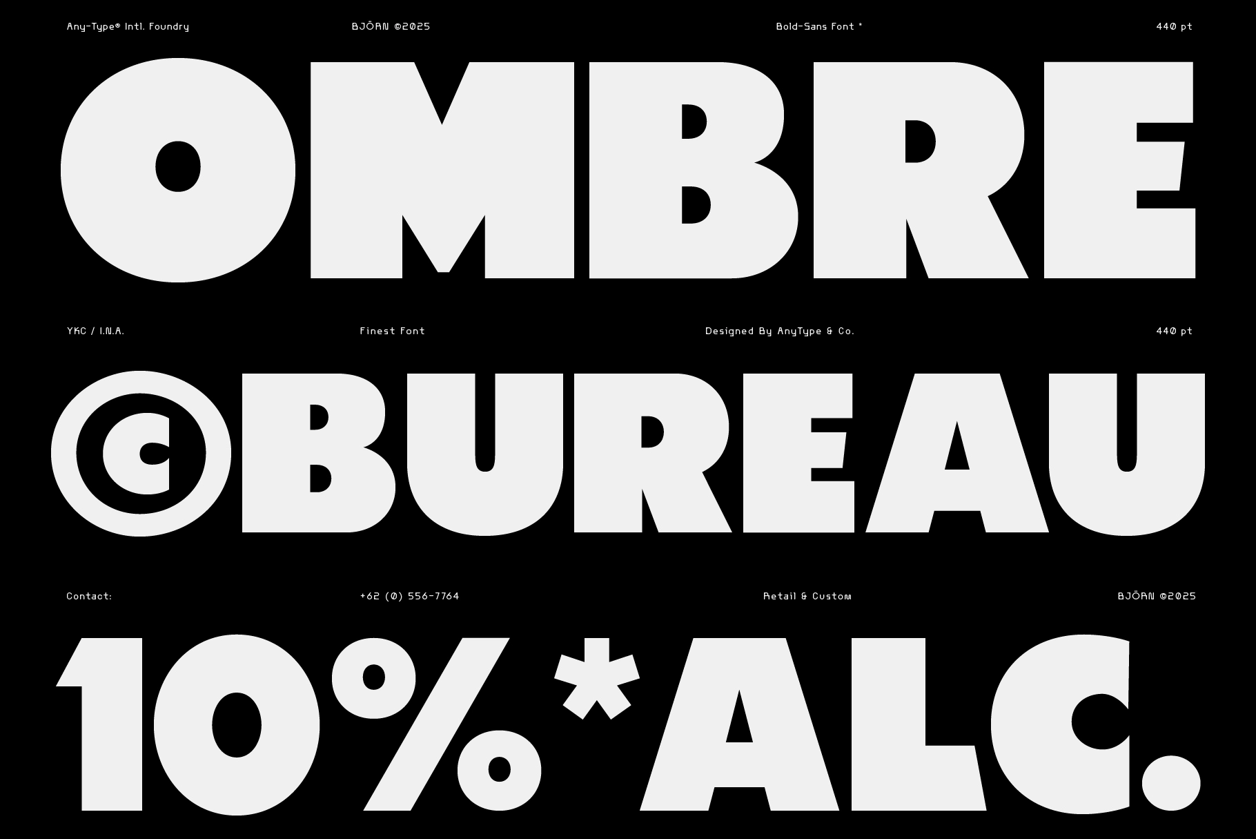 AT BJÖRN — Bold Sans Serif