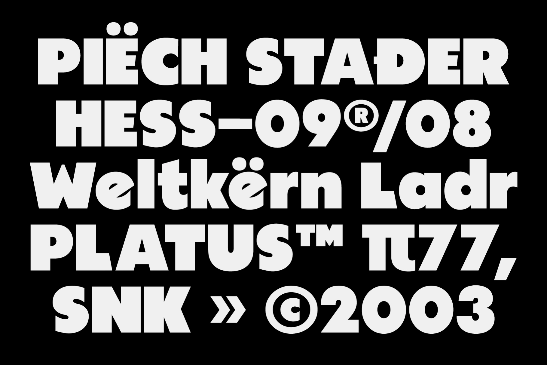 AT BJÖRN — Bold Sans Serif