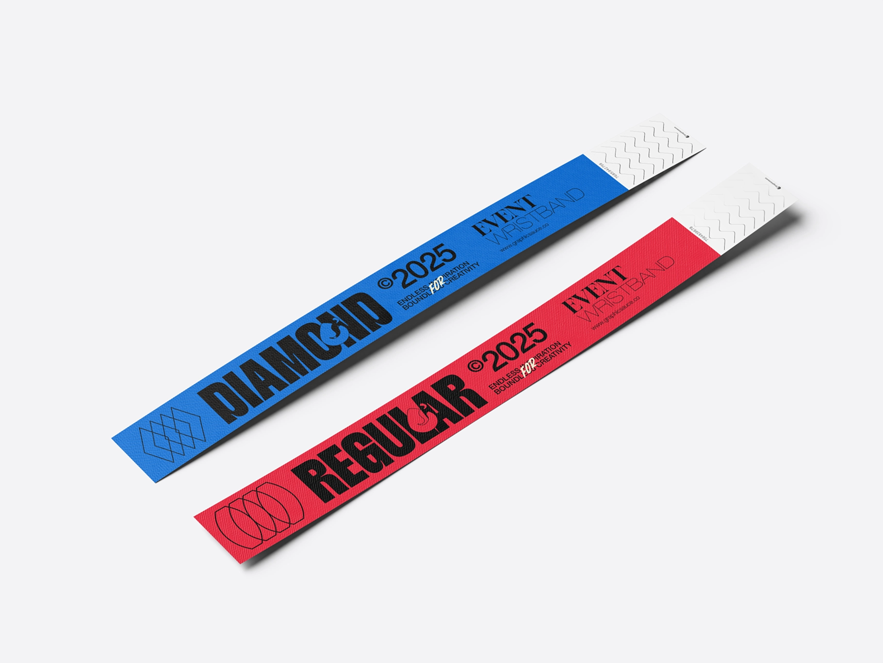 Paper Wristband Mockup Back Half Side View