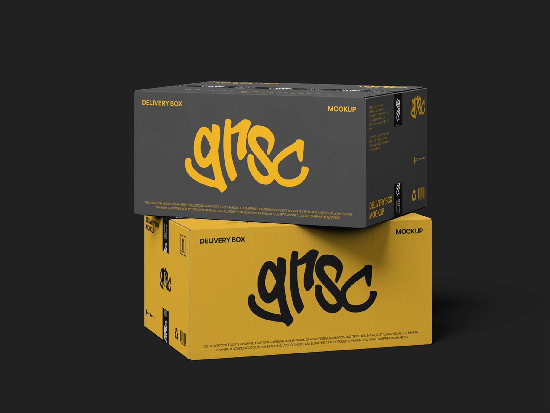 Delivery Box Mockup Stack It