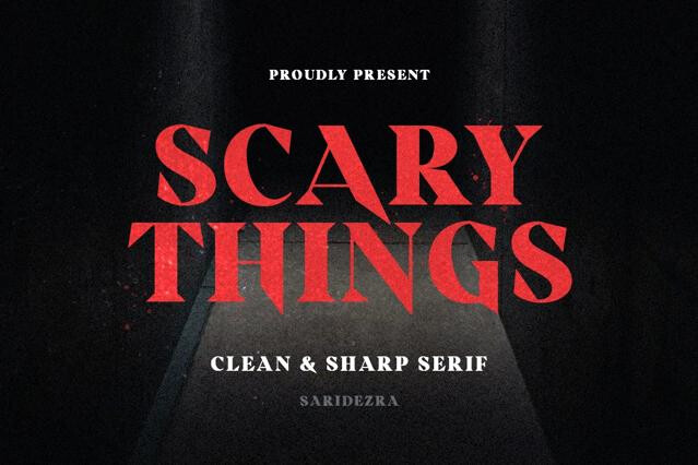 Scary Things - Sharp Serif