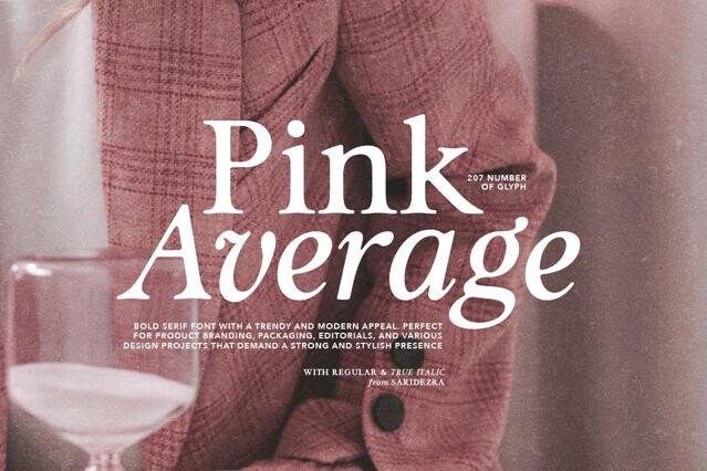 Pink Average - Trendy Modern Serif