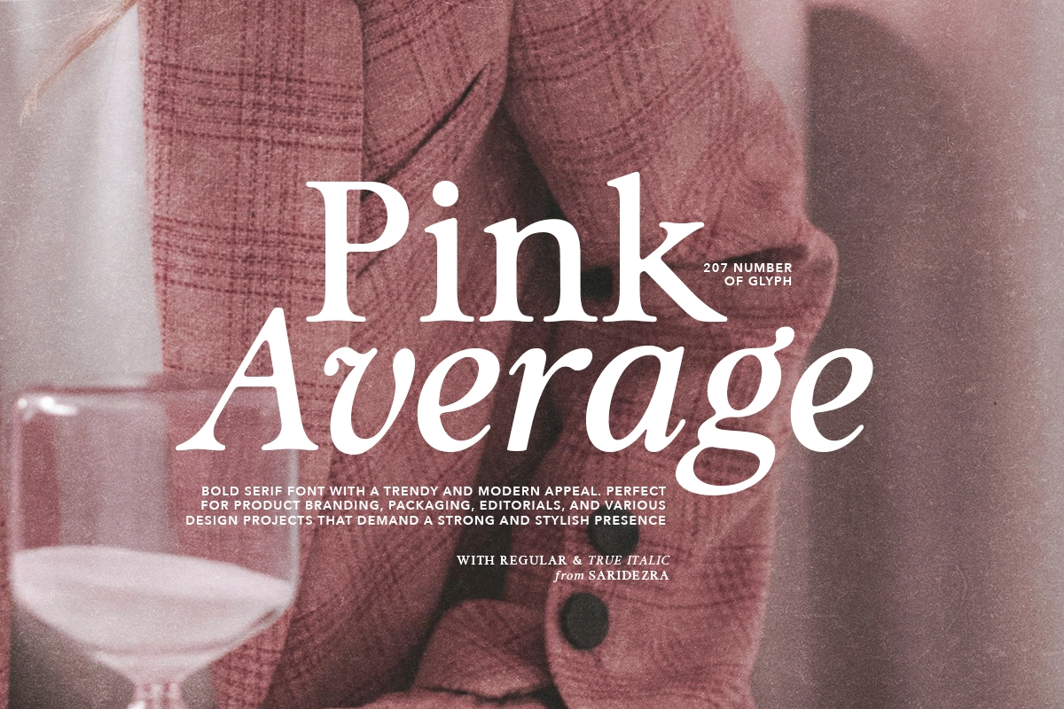Pink Average - Trendy Modern Serif