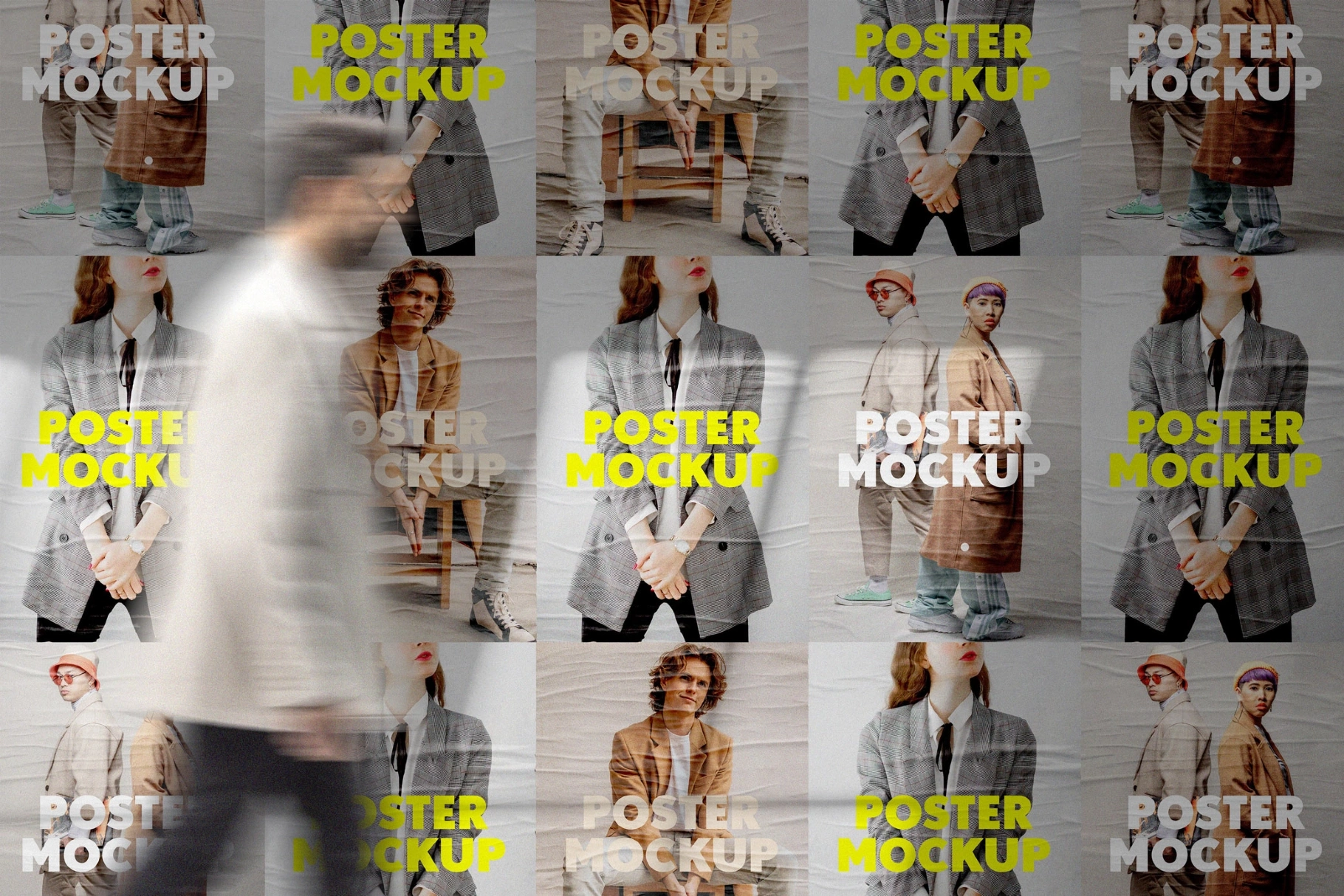 Wheat-Pasted Posters Mockup