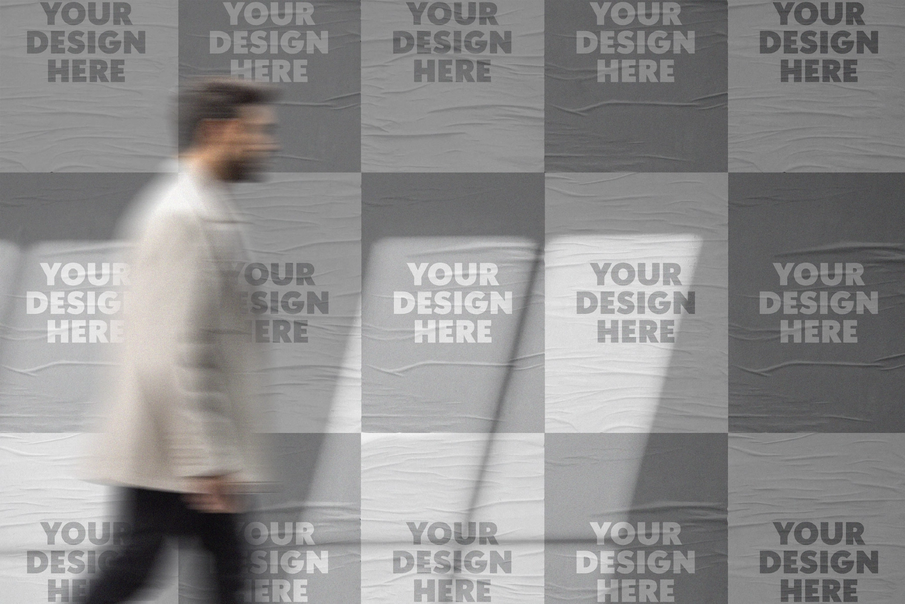 Wheat-Pasted Posters Mockup