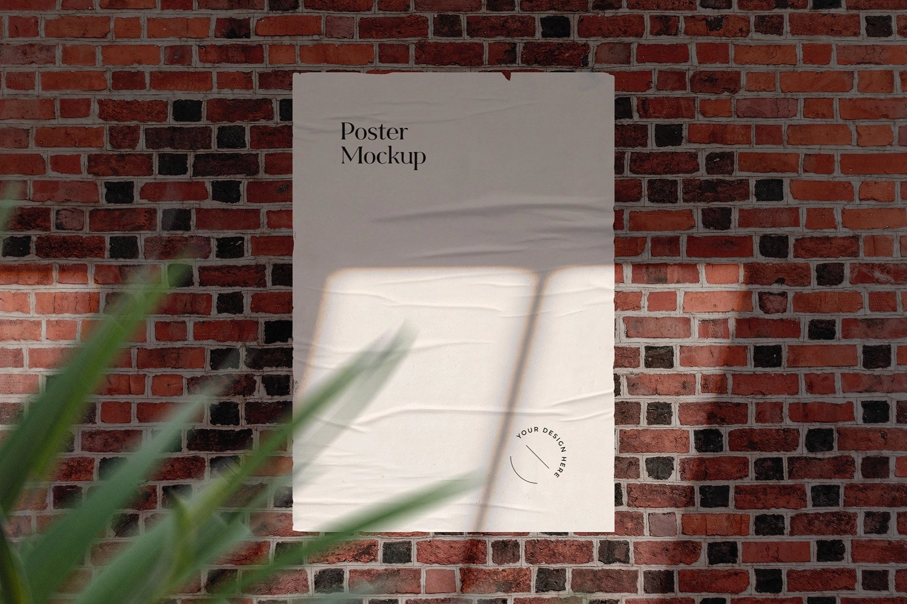 Vertical Glued Poster Mockup