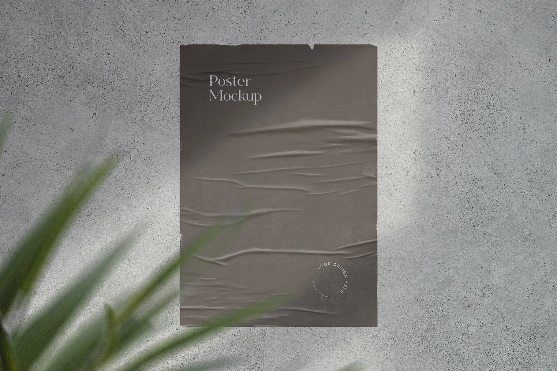 Vertical Glued Poster Mockup