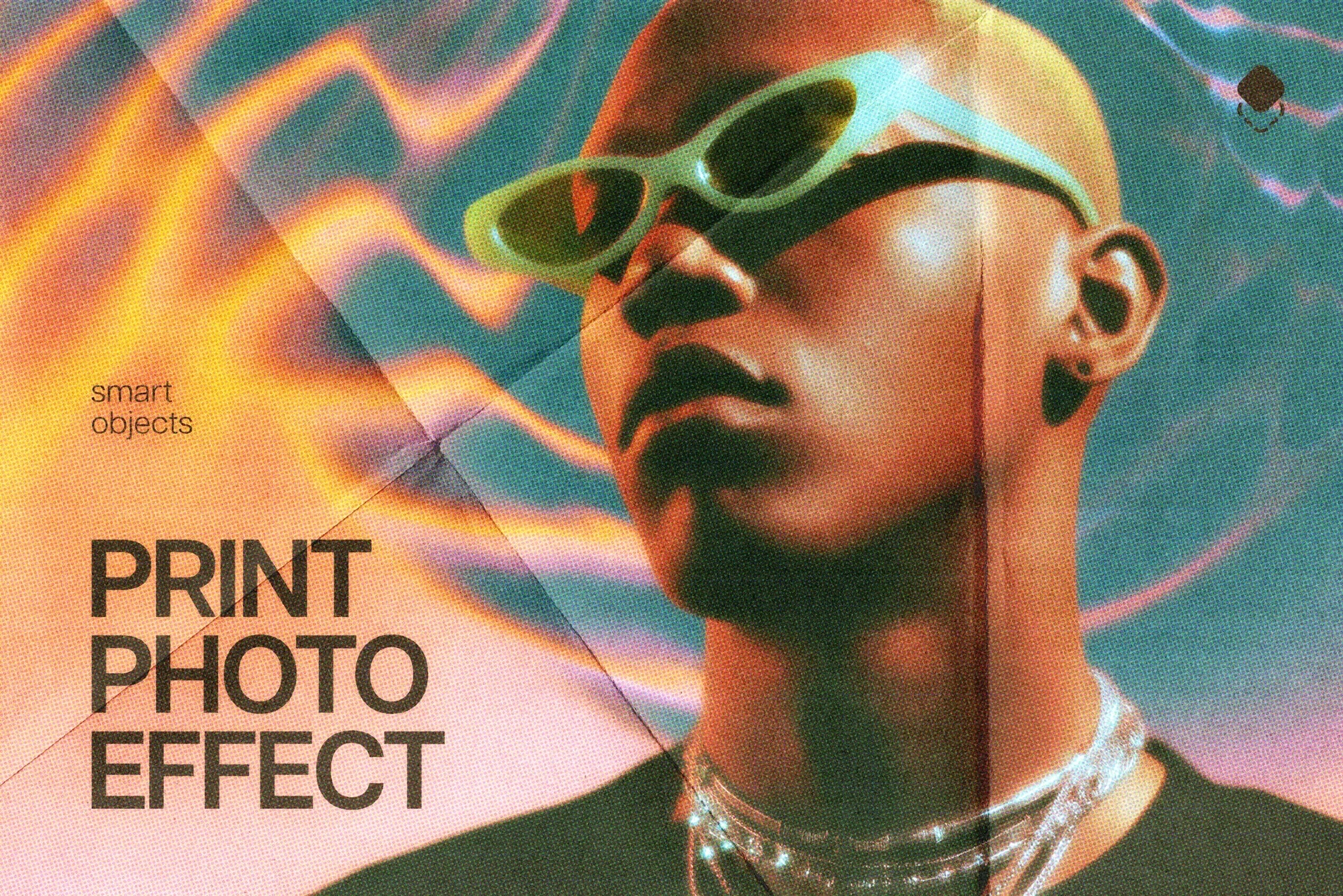 Halftone Print Photo Effect