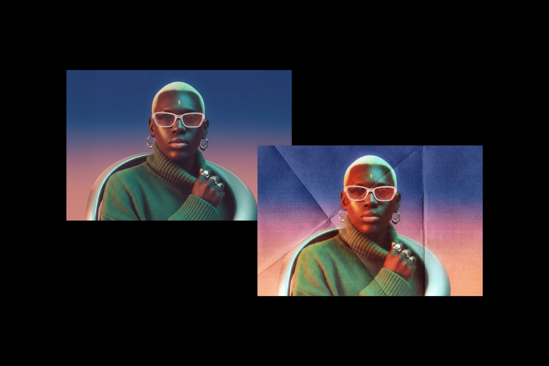 Halftone Print Photo Effect