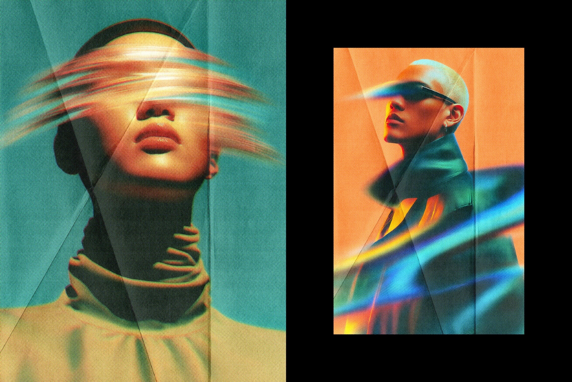 Halftone Print Photo Effect