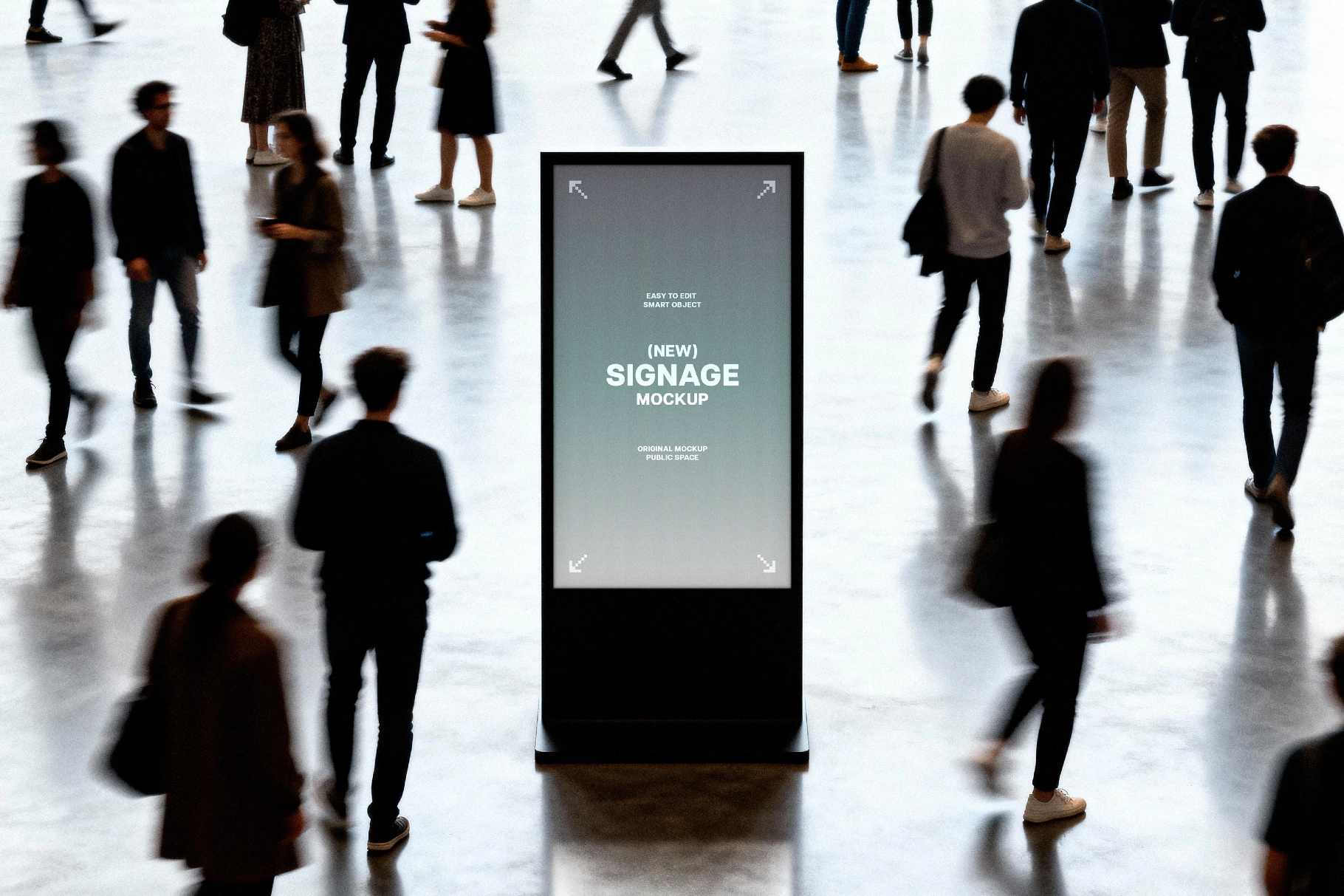 Vertical Digital Signage Mockup