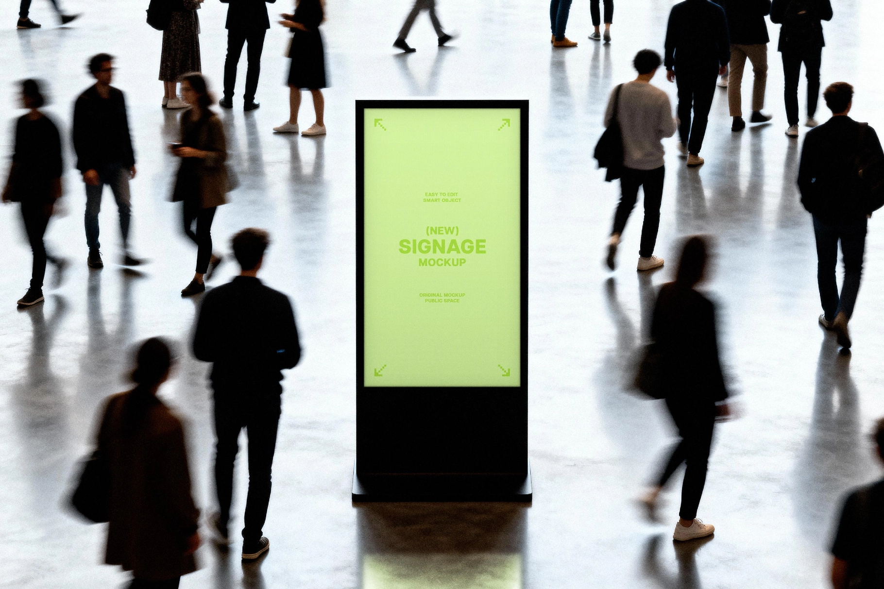 Vertical Digital Signage Mockup