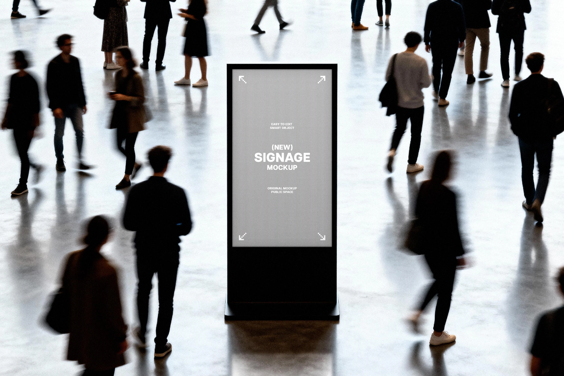 Vertical Digital Signage Mockup
