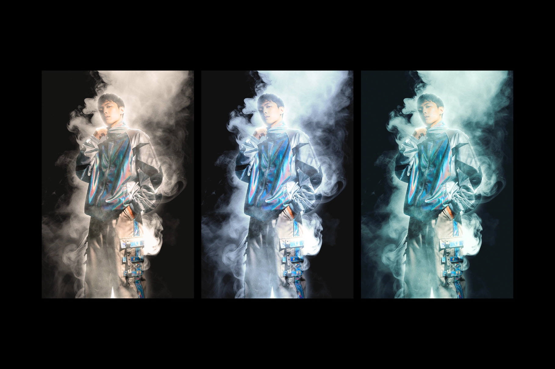 Vertical Smoke Cloud Photo Effect