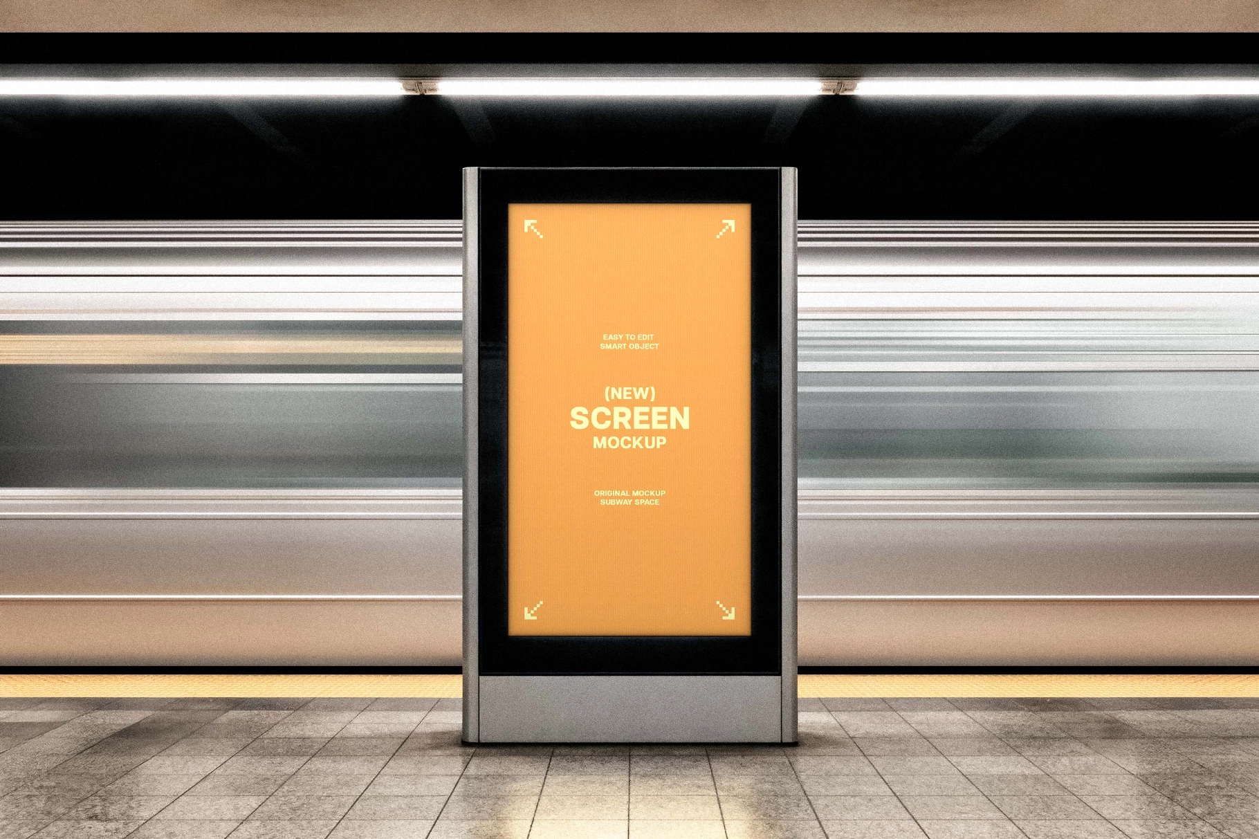 Subway Digital Signage Screen Mockup