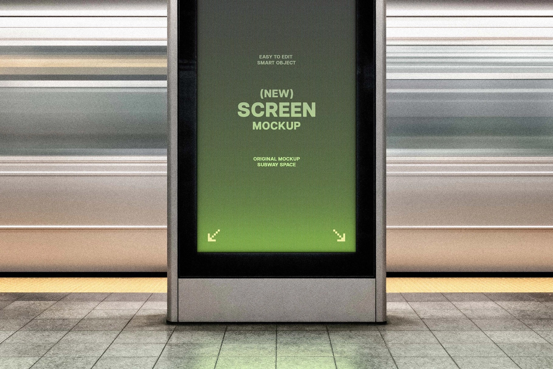 Subway Digital Signage Screen Mockup