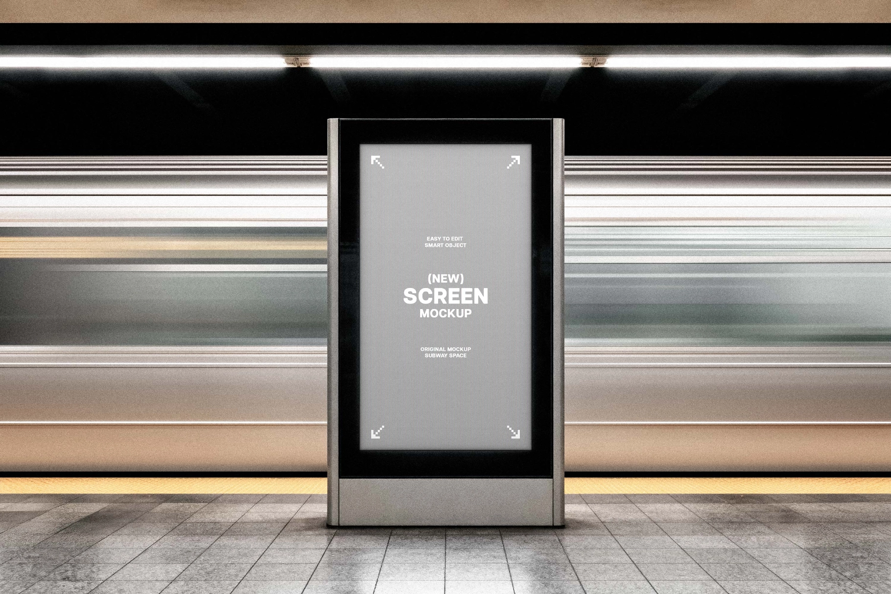 Subway Digital Signage Screen Mockup
