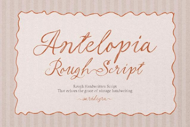 Antelopia - Rough Handwritten Script