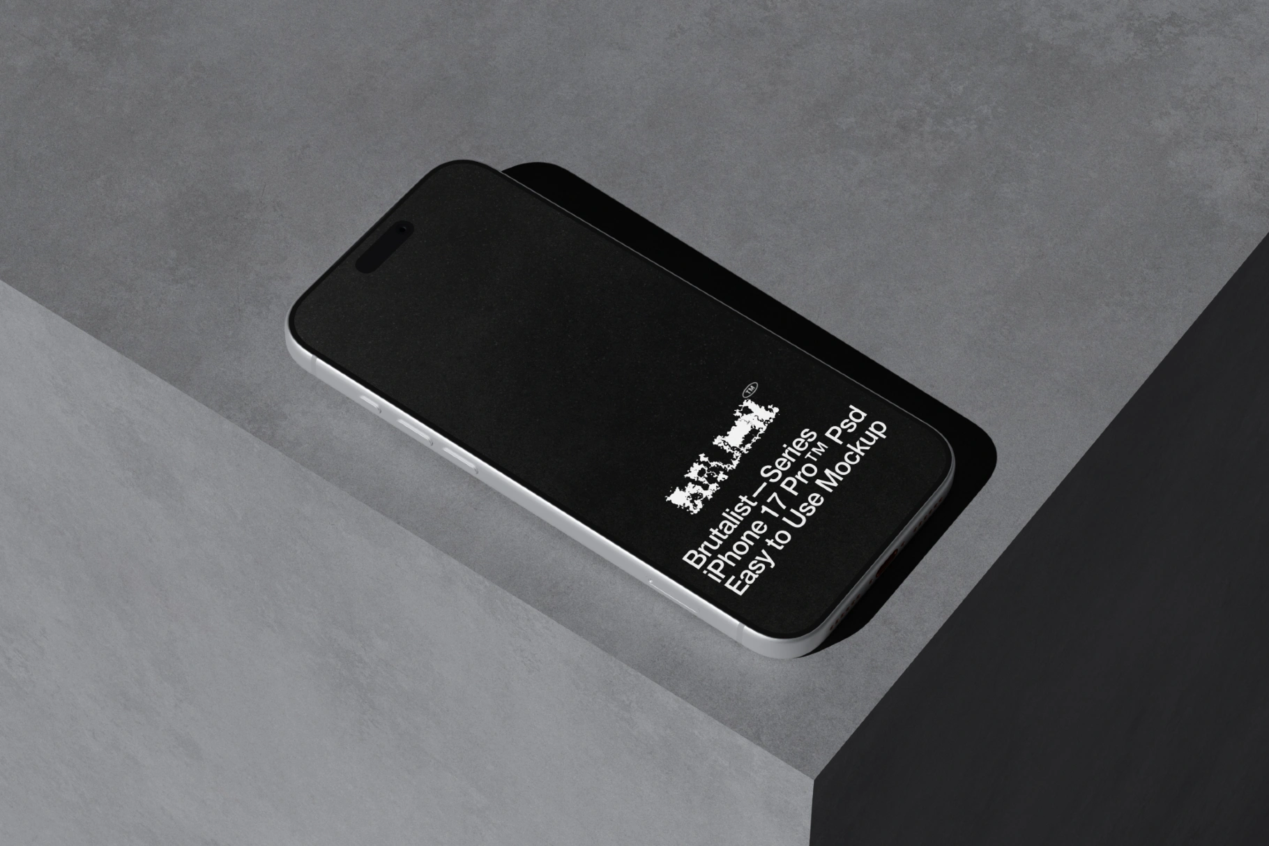 iPhone 17 Pro Brutalist Mockup