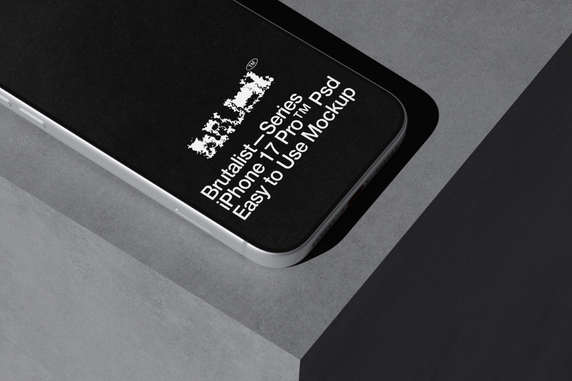 iPhone 17 Pro Brutalist Mockup