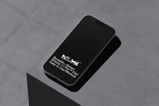 iPhone 17 Pro Brutalist Mockup