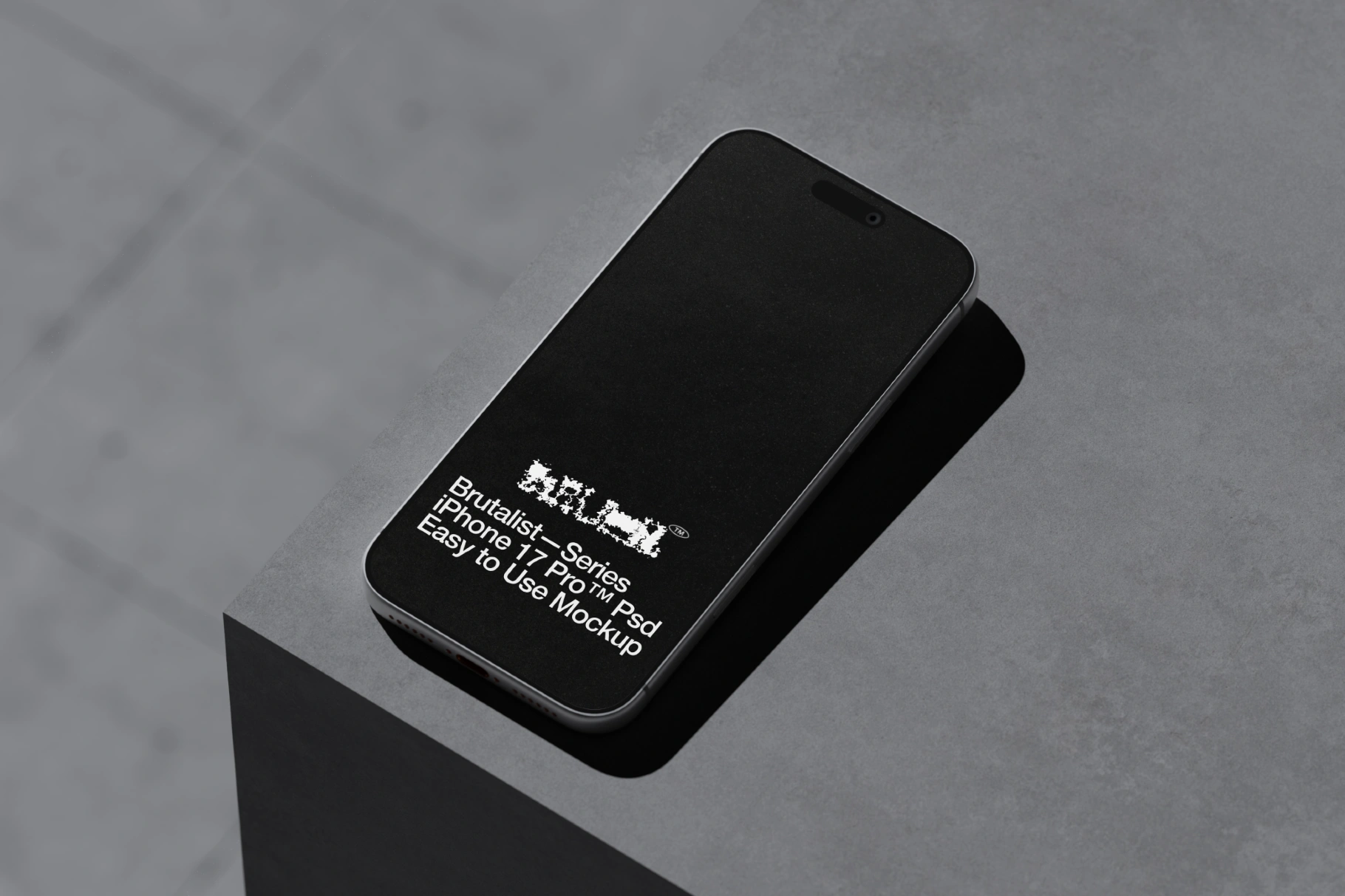 iPhone 17 Pro Brutalist Mockup