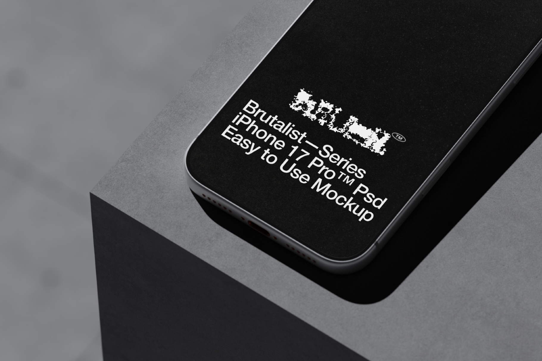 iPhone 17 Pro Brutalist Mockup