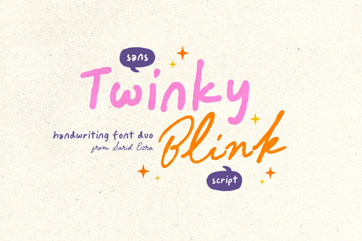 Twinky Blink - Cute Font Duo