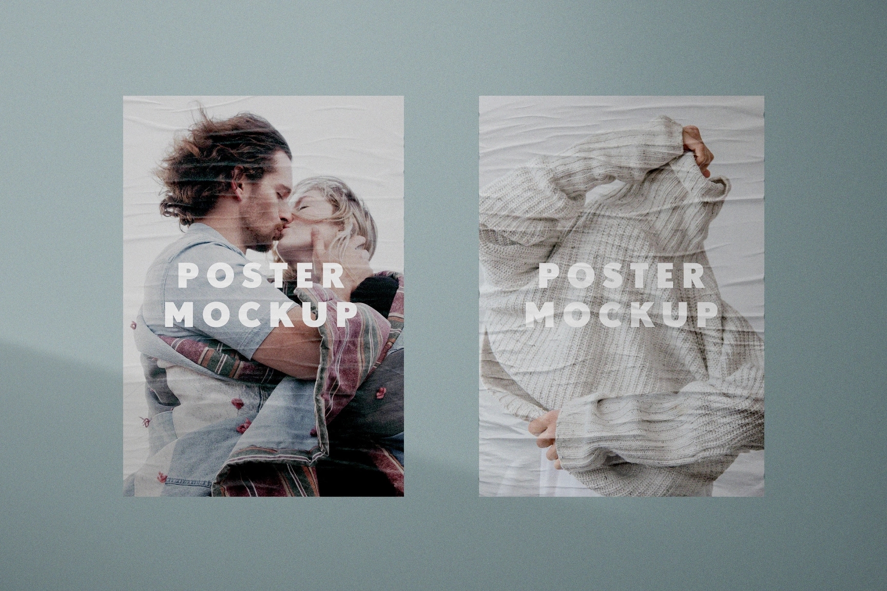 Pasted Paper Poster Mockup
