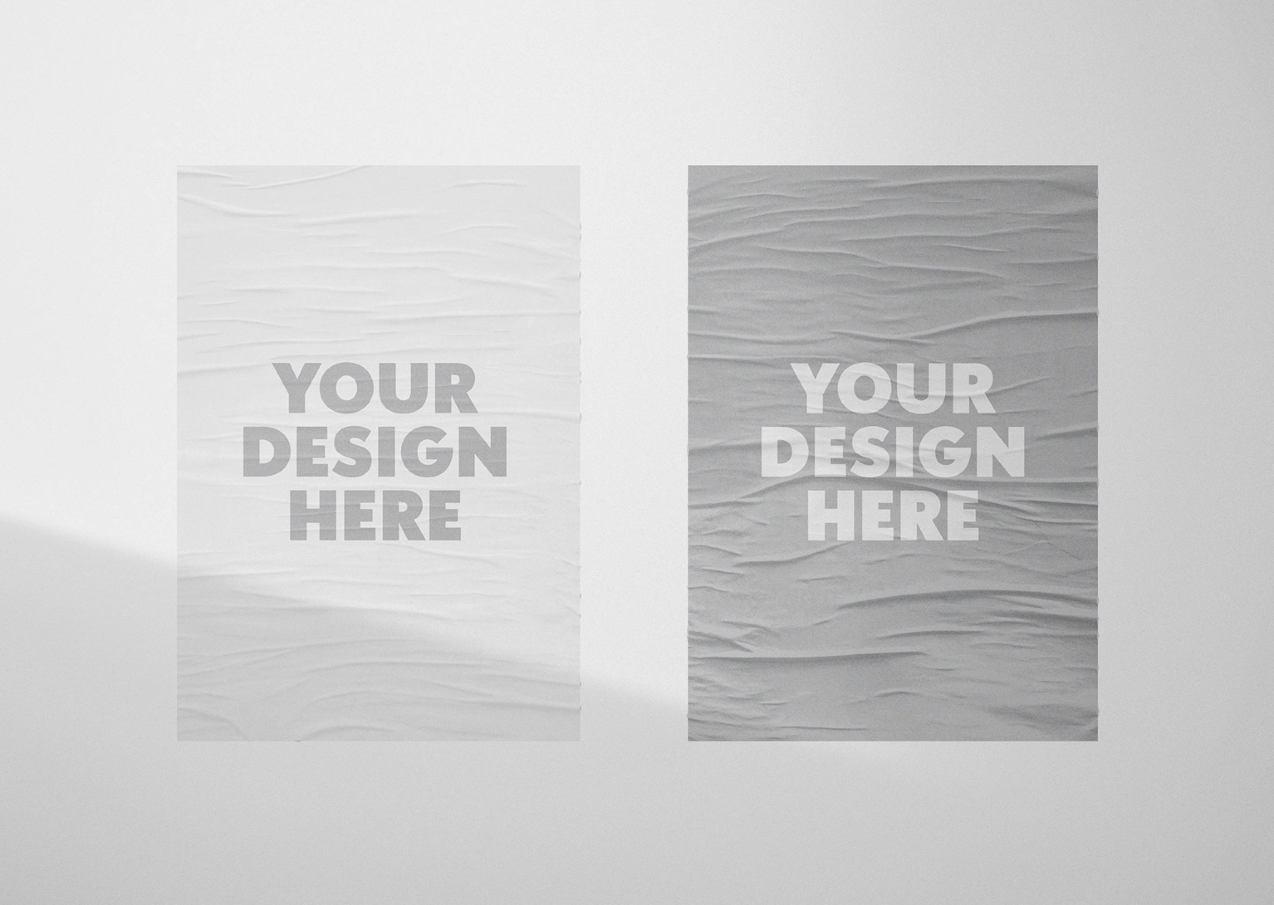 Pasted Paper Poster Mockup