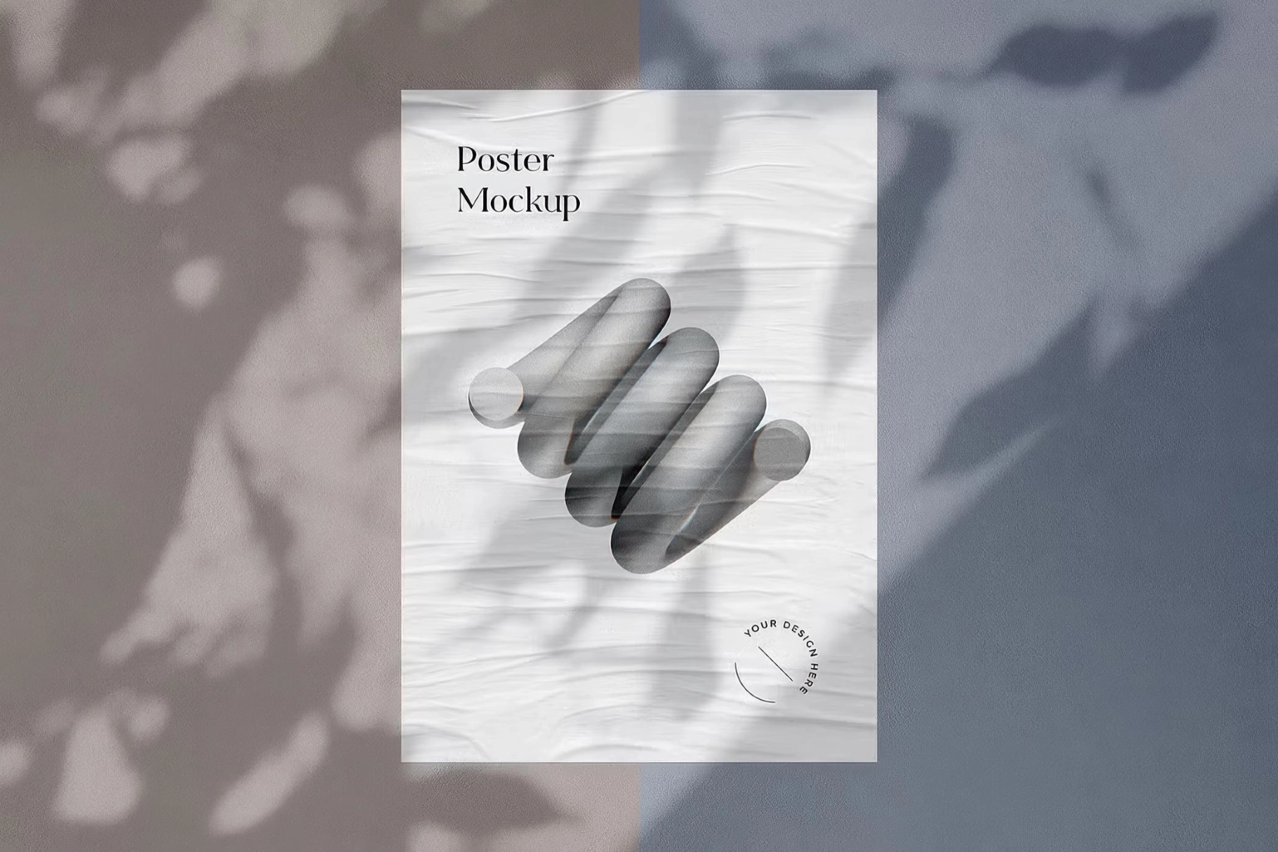 Minimal Glued Poster Mockup